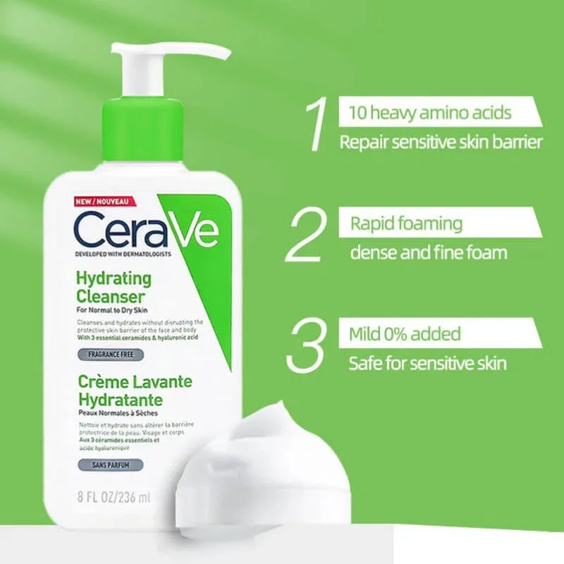 Cerave Hydrating Facial Cleanser 236ml - Image 2