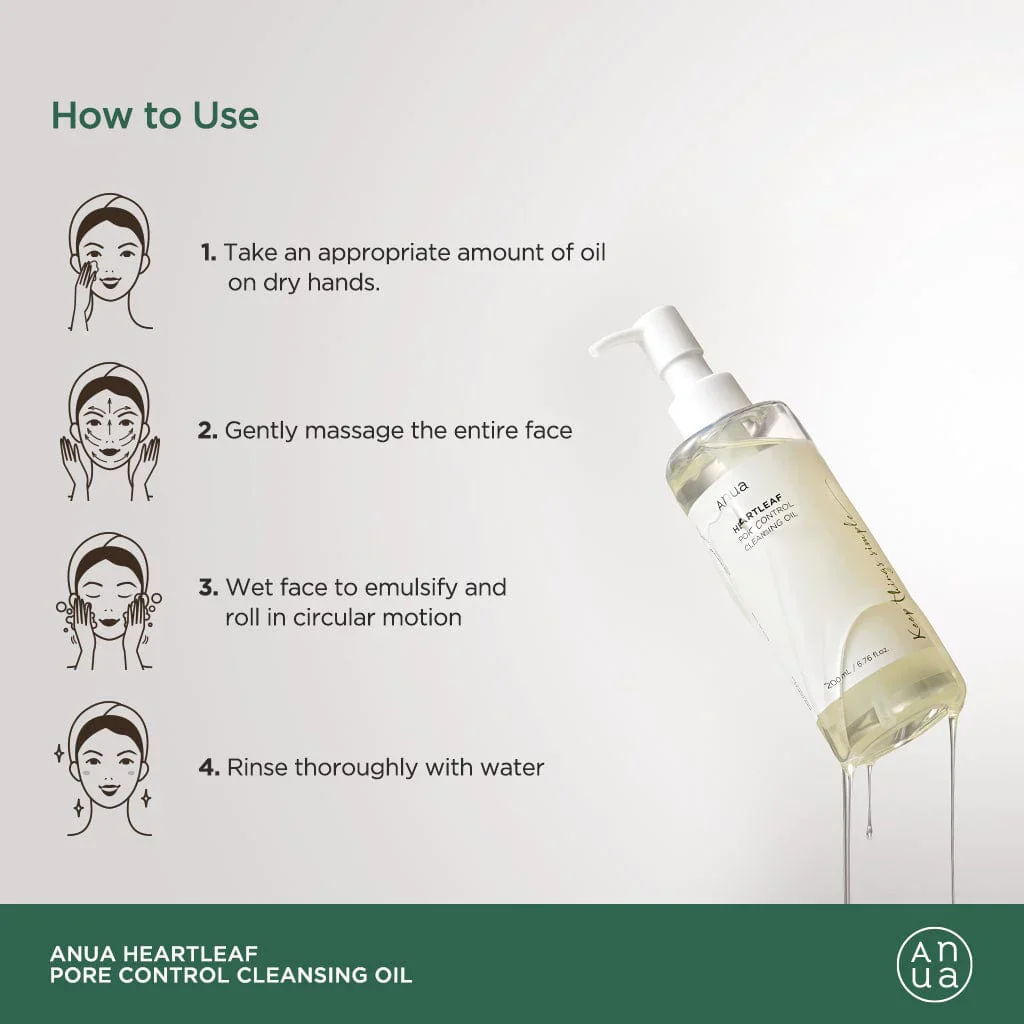 Anua Heartleaf Pore Control Cleansing Oil 200ml - Image 7