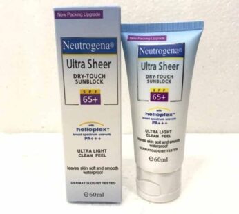 Neutrogena Ultra Sheer Dry-Touch Sunblock SPF-65+ – 60ml
