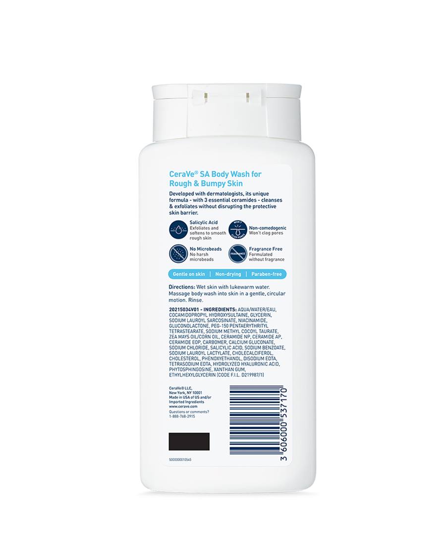 Cerave SA Body Wash for Rough & Bumpy Skin – 296 ml - Image 3
