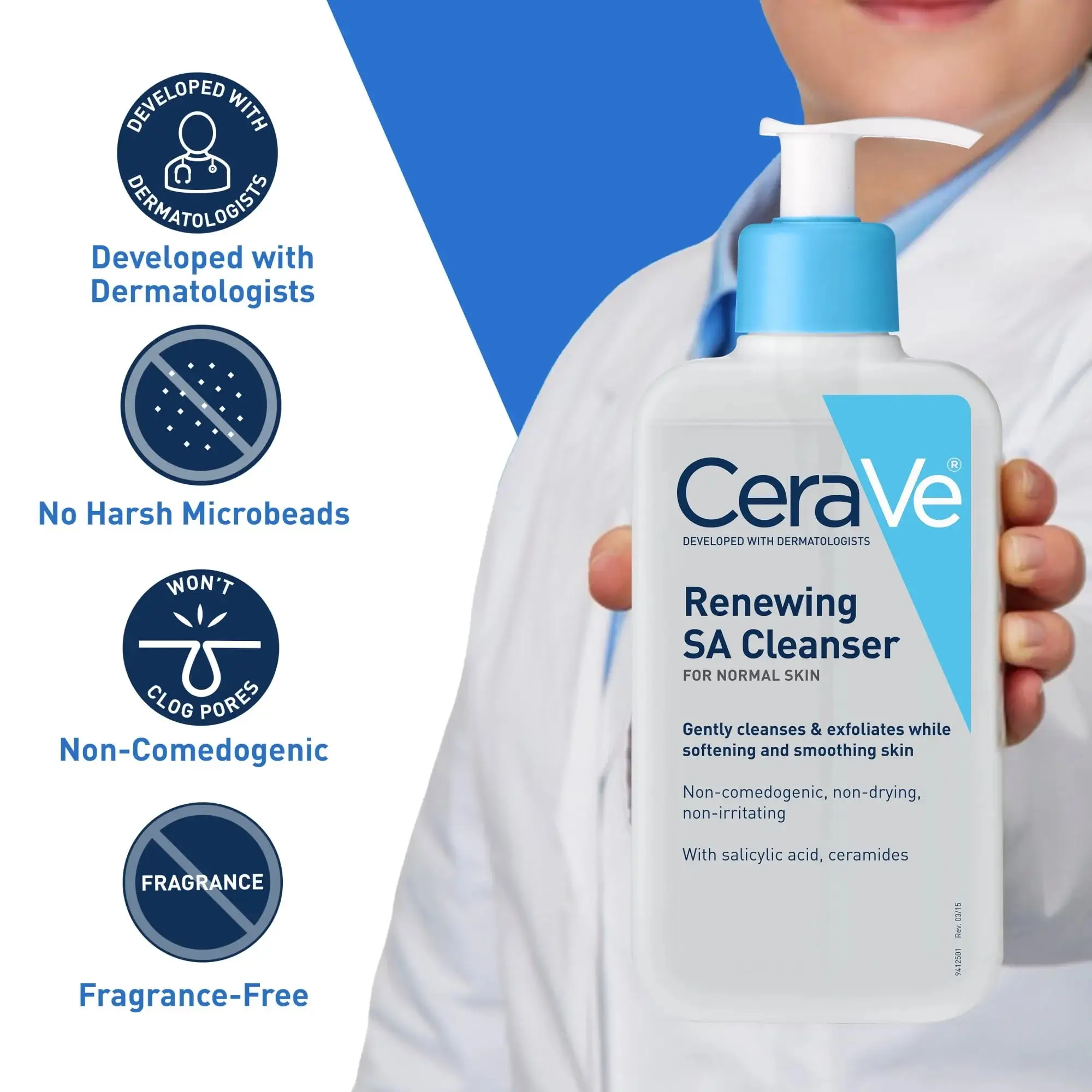 CeraVe Renewing SA Cleanser – 237ml (USA version) - Image 3